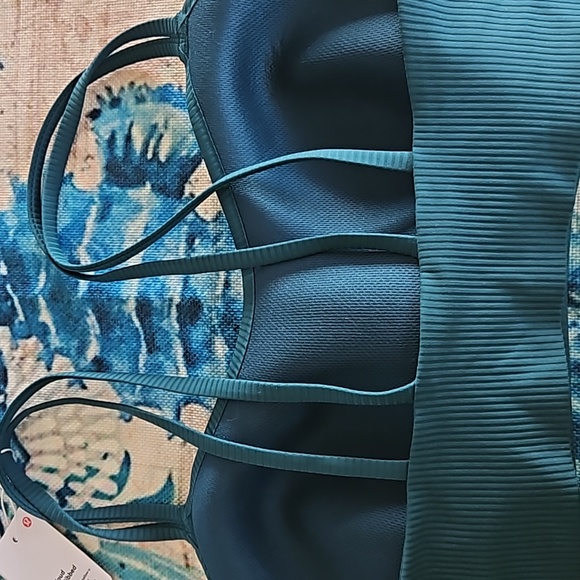 Lululemon Like a Cloud Ribbed Bra Size 12 Storm Teal - Picture 6 of 12